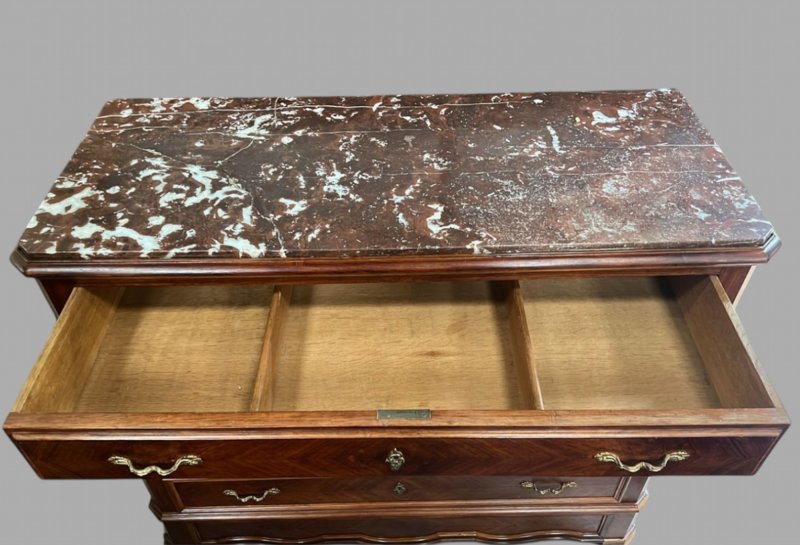 A 19thc French Marble Topped Commode
